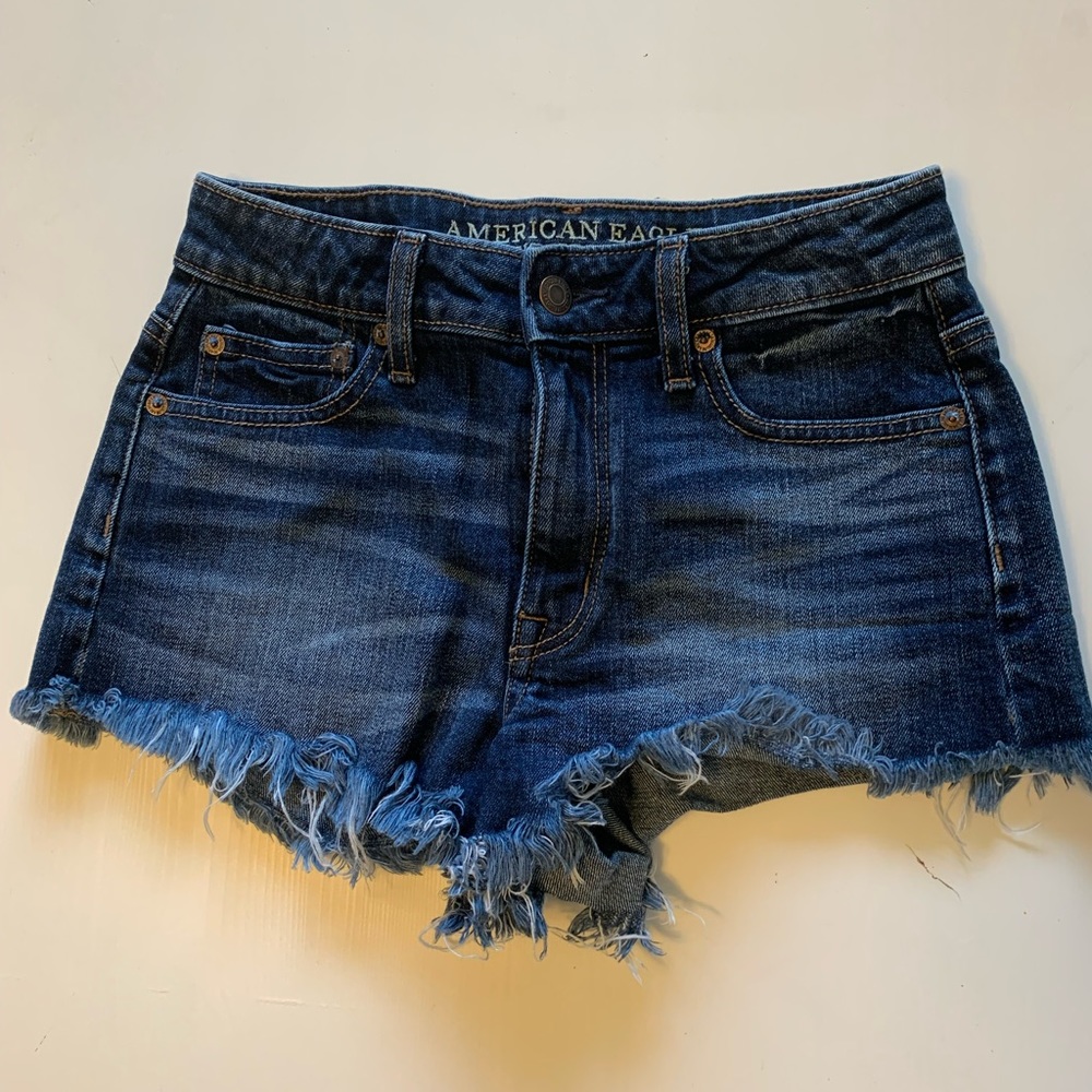 American Eagle - high rise denim shorts